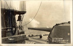 USS Texas - Blowing Smoke Out of A 14' Gun Postcard