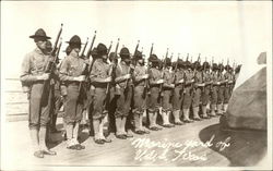 Marine gard of U.S.S. Texas Postcard