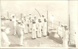 USS Texas - Admiral Leaving the Ship Postcard