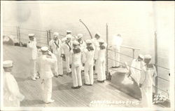USS Texas - Admiral Leaving the Ship Postcard