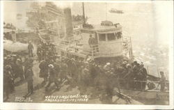 USS Texas - Visitors Coming Aboard Ship Postcard