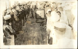 Sailors and Marines Aboard USS Texas Postcard