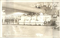 Admiral Fletcher Attends USS Texas on Washington's Birthday Postcard