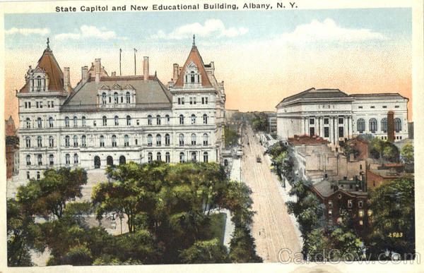 State Capitol And New Educational Building Albany New York