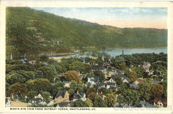 Bird's Eye View From Retreat Tower Brattleboro Vermont