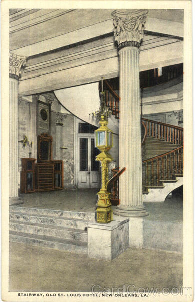 New Orleans,LA Stairway Old St. Louis Hotel Louisiana Antique Postcard Vintage | eBay