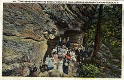 Sheltered Beneath The Rocks, Rock City Park Olean, NY Postcard Postcard