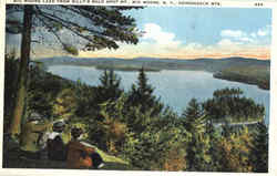 Big Moose Lake From Billy's Bald Spot Mt Postcard