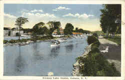 Owasco Lake Outlet Auburn, NY Postcard Postcard