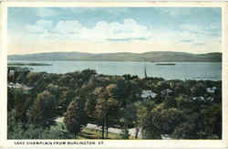 Lake Champlain Burlington, VT Postcard Postcard