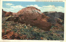 Scene In The Valley Of Fire Postcard