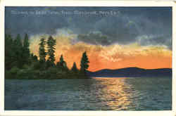 Sunset On Lake Tahoe Postcard