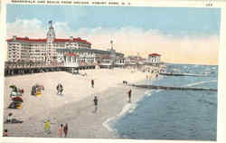 Boardwalk And Beach From Arcade Postcard