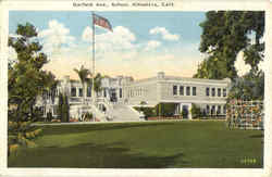 Garfield Ave School Alhambra, CA Postcard Postcard