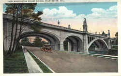 New Washington Street Bridge Wilmington, DE Postcard Postcard