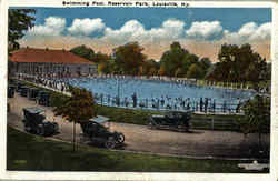 Swimming Pool, Reservoir Park Louisville, KY Postcard Postcard