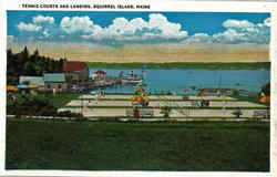 Tennis Courts And Landing Postcard