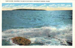 Surf Scene Boothbay Harbor, ME Postcard Postcard