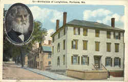 Birthplace Of Longfellow Portland, ME Postcard Postcard