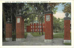 Memorial Gate, Bowdoin College Brunswick, ME Postcard Postcard