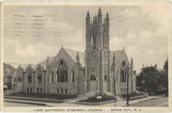 First Methodist Episcopal Church Ocean City, NJ Postcard Postcard