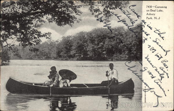 Canoeing on Deal Lake Asbury Park New Jersey