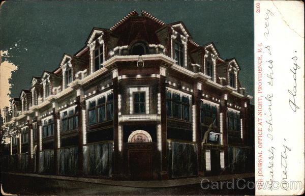 The Journal Office at Night Providence Rhode Island