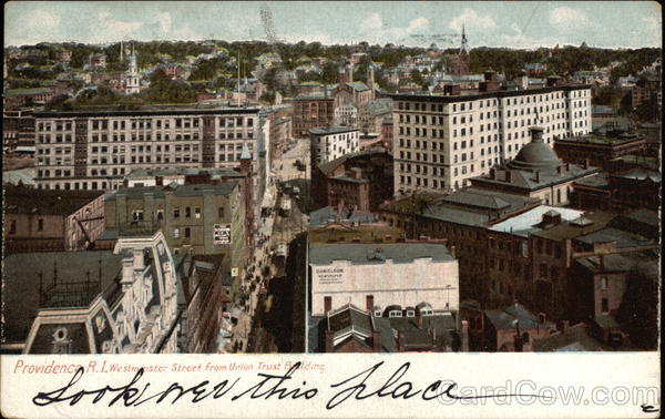 Westminster Street from Union Trust Building Providence Rhode Island