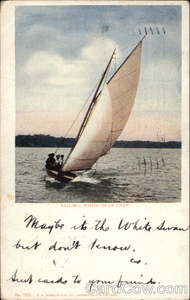 Sailing on White Bear Lake Minnesota