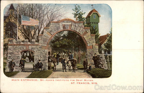 St. John's Institute for Deaf Mutes - Main Entrance St. Francis Wisconsin