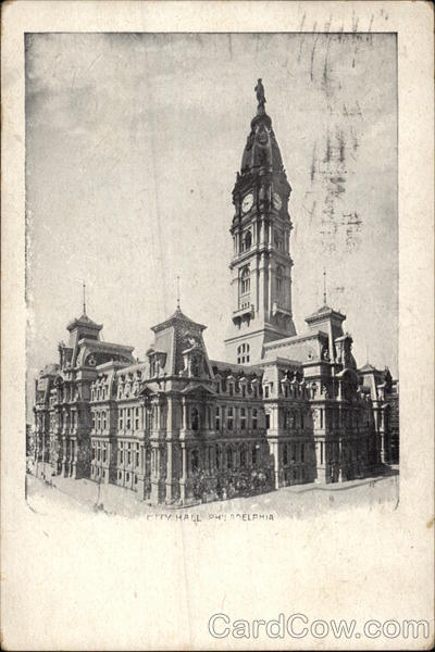 Street View of City Hall Philadelphia Pennsylvania
