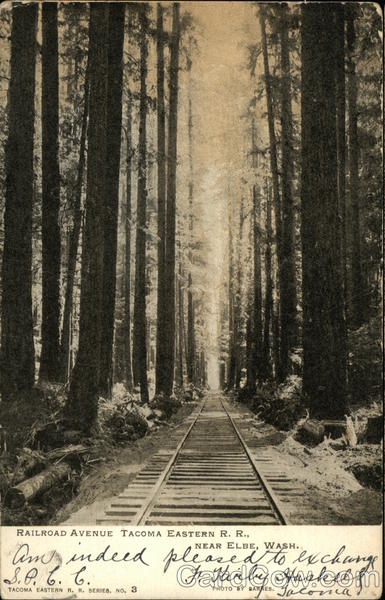 Railroad Avenue, Tacoma Eastern RR Elbe Washington