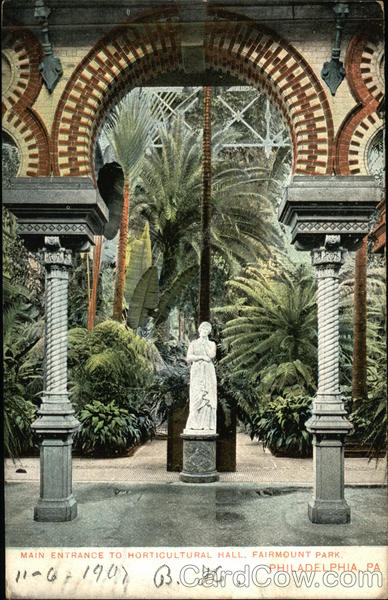 Main Entrance to Horticultural Hall, Fairmount Park Philadelphia Pennsylvania