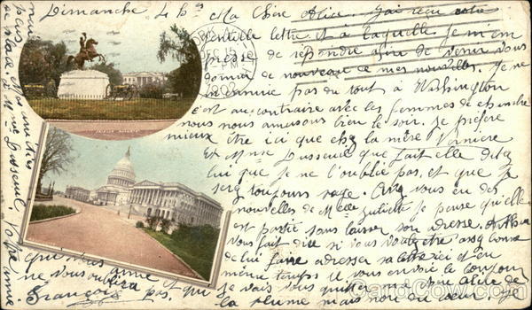 U.S. Capitol and Jackson Memorial Statue Washington District of Columbia