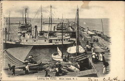 Landing Old Harbor Block Island, RI Postcard Postcard