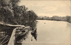 Pawtucket River from Rhodes Boat House Postcard