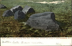 Roger Williams Park - Slate Rock Postcard