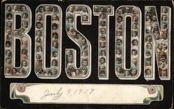 Greetings from Boston Postcard