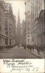 Trinity Church, Broadway and Wall Street Postcard