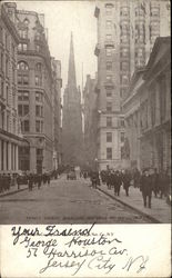 Trinity Church, Broadway and Wall Street New York, NY Postcard Postcard