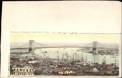 Brooklyn Bridge from New York Postcard