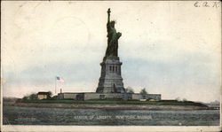 Statue of Liberty in New York Harbor Postcard