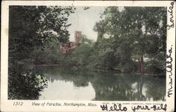 Scenic Water View of Paradise Northampton, MA Postcard Postcard