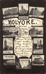 Greetings from Holyoke Massachusetts Postcard Postcard