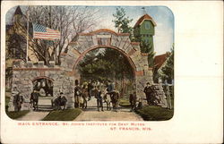 St. John's Institute for Deaf Mutes - Main Entrance Postcard