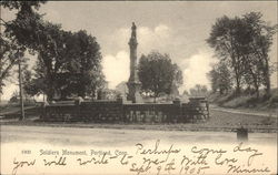 Soldiers Monument Portland, CT Postcard Postcard