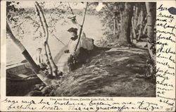 View near Boat House Canobie Lake Park, NH Postcard Postcard