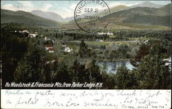 No. Woodstock & Franconia Mts from Parker Ledge Postcard