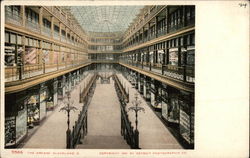 Interior View of The Arcade Postcard