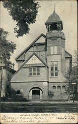 Street View of Unitarian Church Chelsea, MA Postcard Postcard